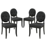 Modway Button Dining Side Chair Set of 4