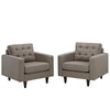 Modway Empress Armchair Upholstered Fabric Set of 2