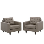 Modway Empress Armchair Upholstered Fabric Set of 2