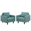 Modway Empress Armchair Upholstered Fabric Set of 2