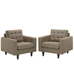 Modway Empress Armchair Upholstered Fabric Set of 2