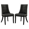 Modway Noblesse Dining Chair Vinyl Set of 2