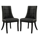 Modway Noblesse Dining Chair Vinyl Set of 2