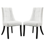 Modway Noblesse Dining Chair Vinyl Set of 2