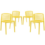 Modway Curvy Dining Chairs Set of 4