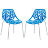 Modway Stencil Dining Side Chair Plastic Set of 2