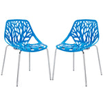 Modway Stencil Dining Side Chair Plastic Set of 2