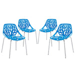 Modway Stencil Dining Side Chair Set of 4