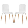 Modway Stack Dining Chairs Wood Set of 2