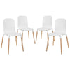 Modway Stack Dining Chairs Wood Set of 4