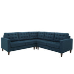 Modway Empress 3 Piece Upholstered Fabric Sectional Sofa Set