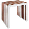 Modway Gridiron Small Wood Inlay Bench