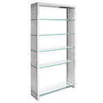 Modway Gridiron Stainless Steel Bookshelf