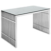 Modway Gridiron Stainless Steel Office Desk
