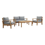 Modway Marina 4 Piece Outdoor Patio Teak Set