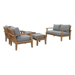 Modway Marina 5 Piece Outdoor Patio Teak Set