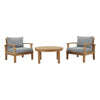 Modway Marina 3 Piece Outdoor Patio Teak Set