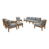 Modway EEI-1489 Marina 10 Piece Outdoor Patio Teak Set