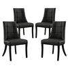 Modway Noblesse Dining Chair Vinyl Set of 4