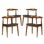 Modway Tracy Dining Chairs Wood Set of 4