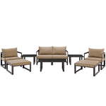 Modway Fortuna 9 Piece Outdoor Patio Sectional Sofa Set