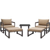 Modway Fortuna 5 Piece Outdoor Patio Sectional Sofa Set