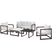 Modway Fortuna 6 Piece Outdoor Patio Sectional Sofa Set