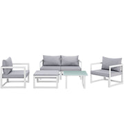 Modway Fortuna 6 Piece Outdoor Patio Sectional Sofa Set