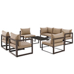 Modway Fortuna 8 Piece Outdoor Patio Sectional Sofa Set