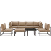 Modway Fortuna 8 Piece Outdoor Patio Sectional Sofa Set