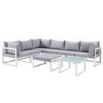 Modway Fortuna 8 Piece Outdoor Patio Sectional Sofa Set