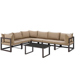 Modway Fortuna 7 Piece Outdoor Patio Sectional Sofa Set