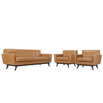 Modway Engage 3 Piece Leather Living Room Set