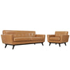 Modway Engage 2 Piece Leather Living Room Set