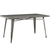 Modway Alacrity Rectangle Metal Dining Table