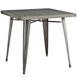 Modway Alacrity Square Metal Dining Table