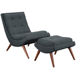 Modway Ramp Upholstered Fabric Lounge Chair Set