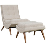 Modway Ramp Upholstered Fabric Lounge Chair Set