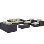 Modway Convene 9 Piece Outdoor Patio Sofa Set