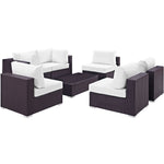 Modway Convene 7 Piece Outdoor Patio Sectional Set