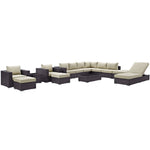 Modway Convene 12 Piece Outdoor Patio Sectional Set