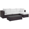 Modway Convene 5 Piece Outdoor Patio Sectional Set