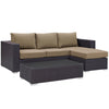 Modway Convene 3 Piece Outdoor Patio Sofa Set