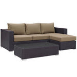 Modway Convene 3 Piece Outdoor Patio Sofa Set