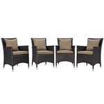 Modway Convene 4 Piece Outdoor Patio Dining Set