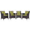Modway Convene 4 Piece Outdoor Patio Dining Set
