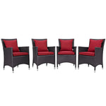 Modway Convene 4 Piece Outdoor Patio Dining Set