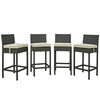 Modway Sojourn 4 Piece Outdoor Patio Sunbrella Pub Set