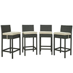 Modway Sojourn 4 Piece Outdoor Patio Sunbrella Pub Set