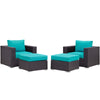 Modway Convene 4 Piece Outdoor Patio Sectional Set